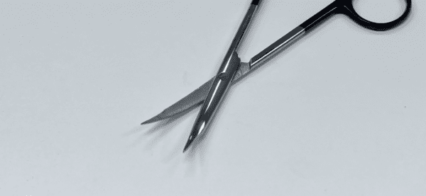 A RAZOR STEVENS TENOTOMY SCISSOR on a white surface.