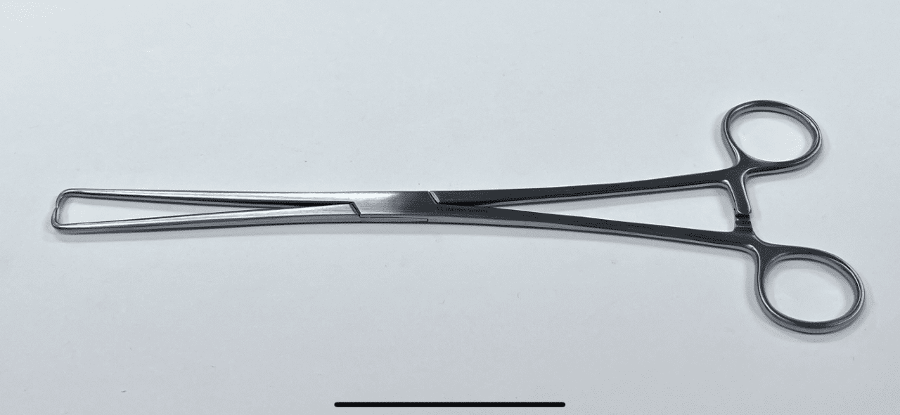 Schroeder Tenaculum Forceps on a White Background