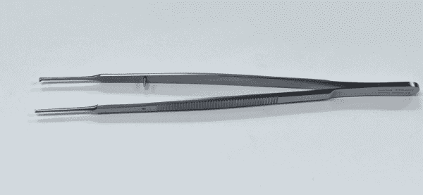 A pair of GERALD TISSUE FORCEP on a white surface.