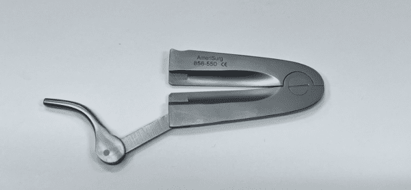 An image of a MOGEN CIRCUMCISION CLAMP on a white surface.