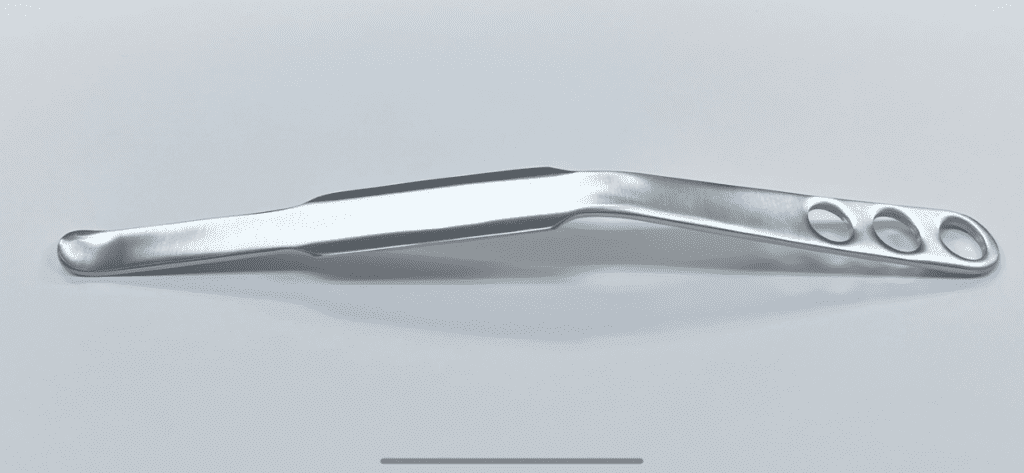 An image of a HOHMANN RETRACTOR on a white surface.