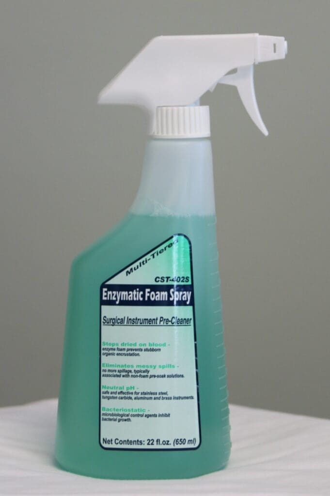 An enzymatic foam spray