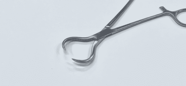 A pair of LEWIN BONE HOLDING FORCEPS on a white surface.