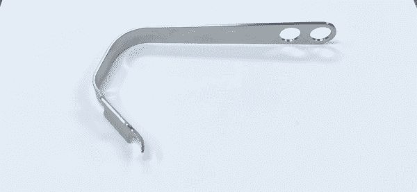 A HOHMANN RETRACTOR, CURVED, DOUBLE BENT, DORR TYPE bracket on a white surface.