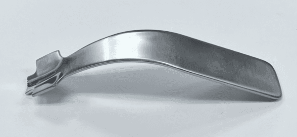 A GOLDSTEIN TYPE GLENOID NECK RETRACTOR handle on a white surface.
