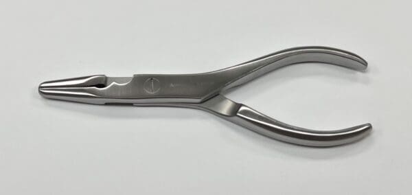 A pair of PLIER, FLAT NOSE, CUTTER pliers on a white surface.