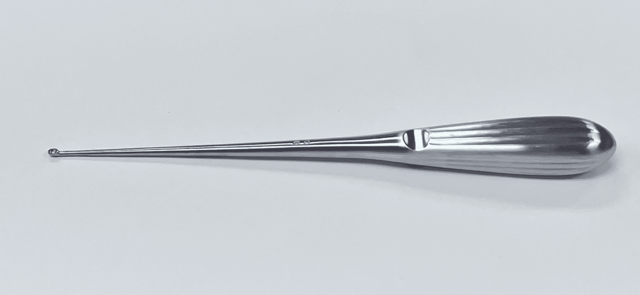 Bruns Spinal Fusion Curette on a White Background