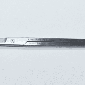 A pair of MARTIN CARTILAGE SCISSORS on a white surface.