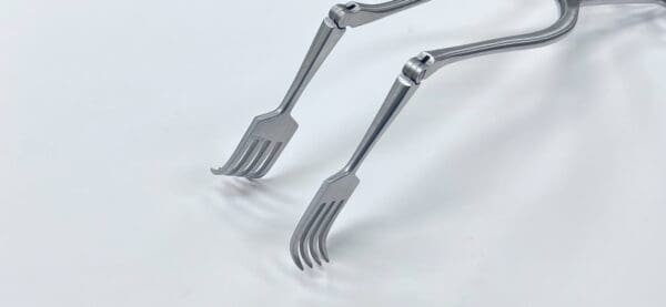 A pair of metal forks.