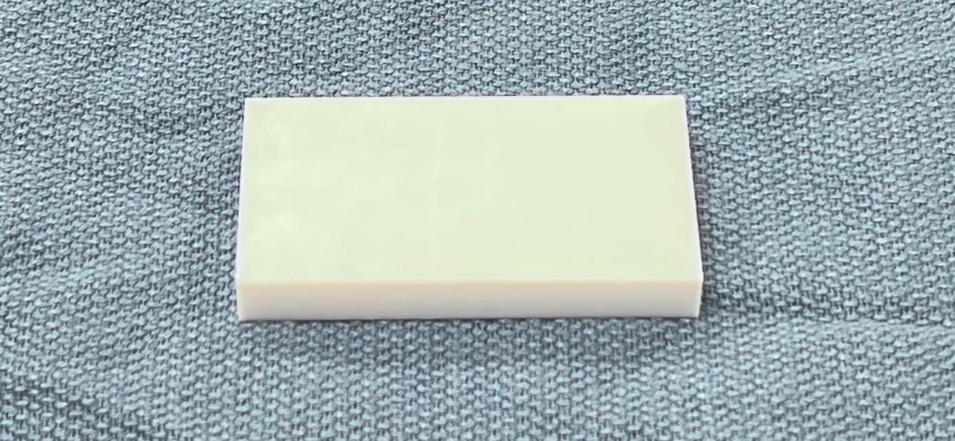 Teflon Cutting Block Placed on a Cloth Surface