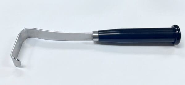 A HAWKINS TYPE SMALL PECTORALIS RETRACTOR with a black handle.
