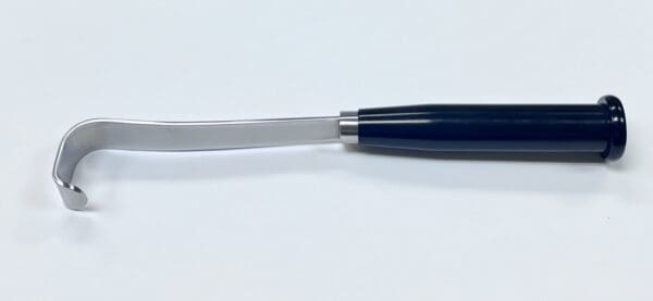 A black handle with a silver HAWKINS TYPE EXTRA SMALL PECTORALIS RETRACTOR on a white surface.