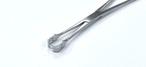 A pair of LAHEY TRACTION FORCEP on a white surface.