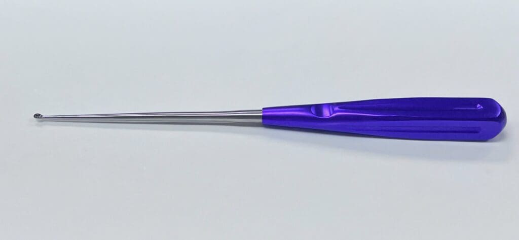 7403-04 Light Grip Cervical Curette Violet