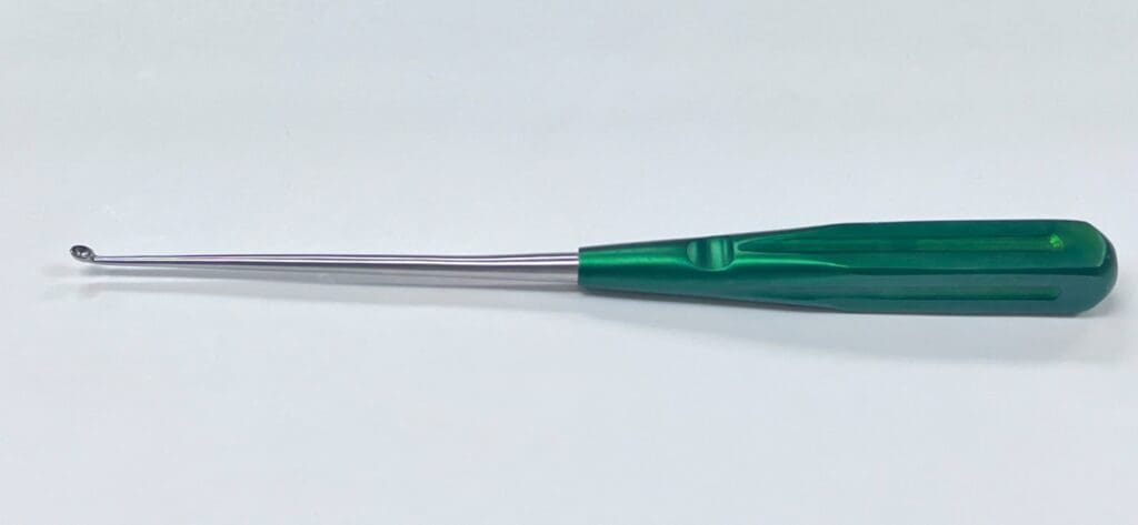 7405-01 Light Grip Cervical Curette Green