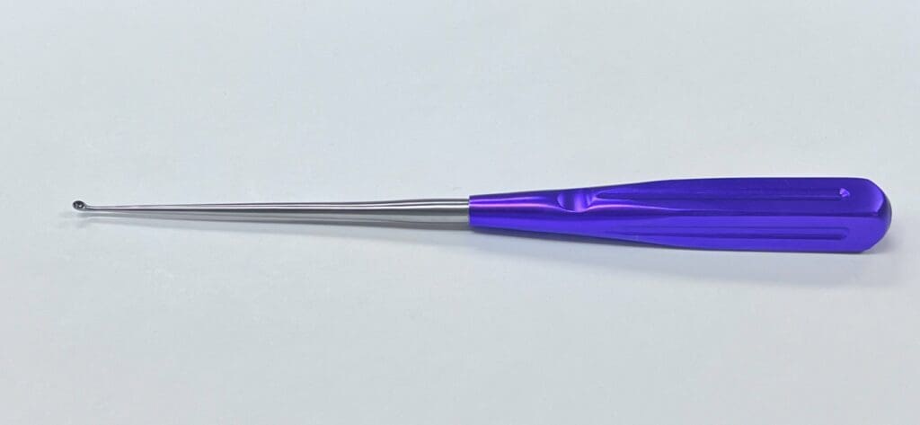 7405-04 Light Grip Cervical Curette Violet