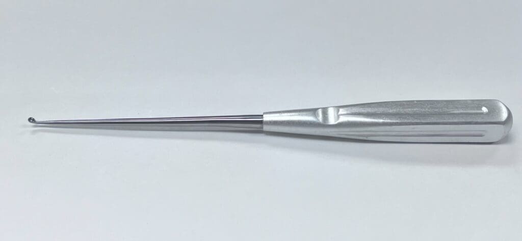 7405-05 Light Grip Cervical Curette, Silver