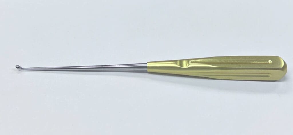 7406-03 Light Grip Cervical Curette Gold